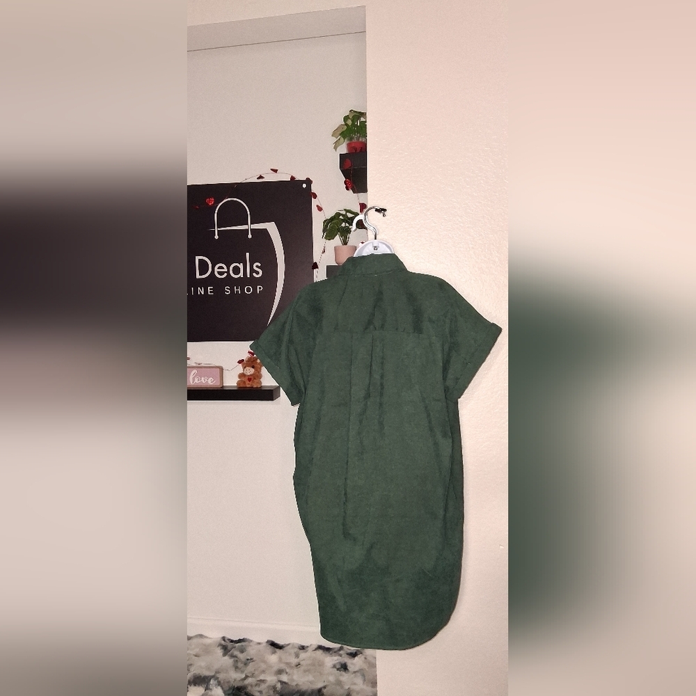 Green Button-Up Shirt - Picture 10 of 13